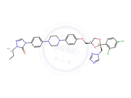 Chemical structure of (R)-(+)-Itraconazole