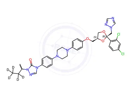Chemical structure of Itraconazole-[D5]