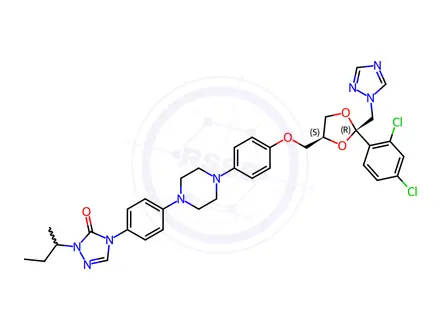 Chemical structure of Itraconazole