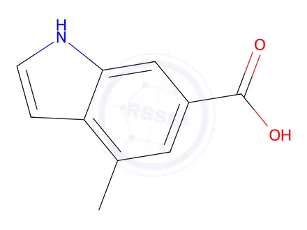 Chemical structure of 4-methyl-1H-indole-6-carboxylic acid