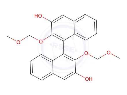 Chemical structure of (1S)-2,2'-Bis(methoxymethoxy)[1,1'-binaphthalene]-3,3'-diol