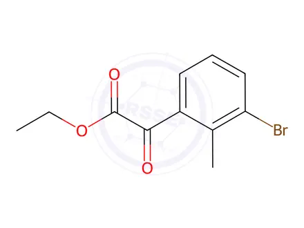 Chemical structure of ethyl 2-(3-bromo-2-methylphenyl)-2-oxoacetate