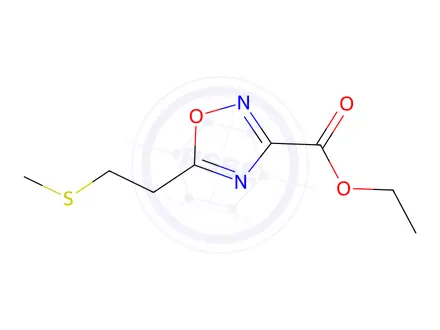 Chemical structure of Ethyl 5-(2-(methylthio)ethyl)-1,2,4-oxadiazole-3-carboxylate