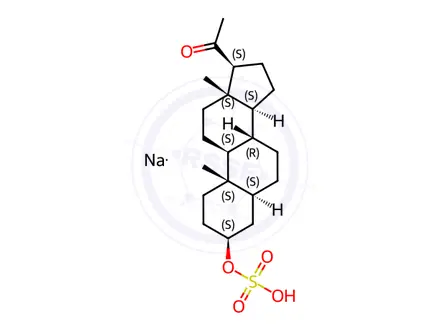 Chemical structure of (3β)-Allopregnanolone Sulfate Sodium
