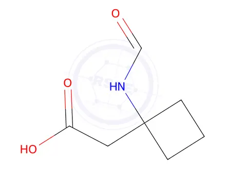 Chemical structure of 2-(1-Formamidocyclobutyl)acetic acid