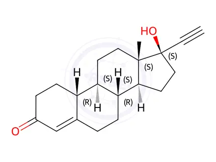 Chemical structure of Norethindrone (Norethisterone Acetate EP Impurity A, Levonorgestrel EP Impurity U)