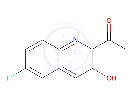 Chemical structure of 2-Acetyl-6-fluoro-3-hydroxyquinoline