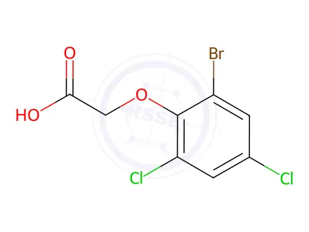 Chemical structure of 2-(2-Bromo-4,6-dichlorophenoxy)acetic acid