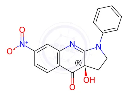Chemical structure of R-(−)-7-Desmethyl-8-nitro Blebbistatin
