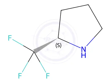 Chemical structure of (S)-(+)-2-(trifluoromethyl)pyrrolidine