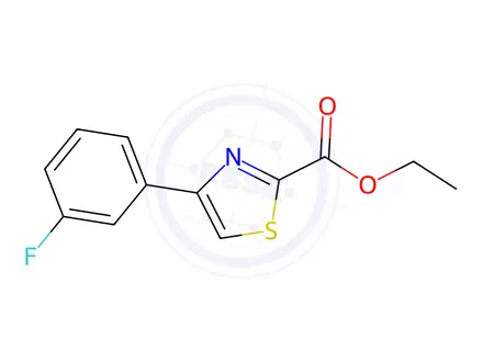 Chemical structure of Ethyl 4-(3-fluorophenyl)thiazole-2-carboxylate