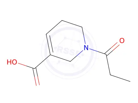 Chemical structure of 1-Propionyl-1,2,5,6-tetrahydropyridine-3-carboxylic acid