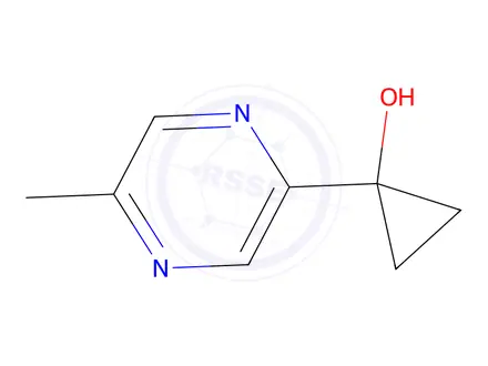 Chemical structure of 1-(5-Methylpyrazin-2-yl)cyclopropan-1-ol