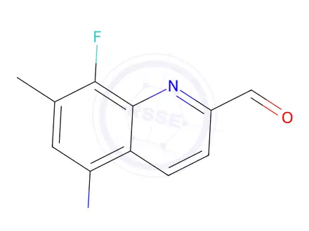 Chemical structure of 5-Amino-8-fluoro-7-methylquinoline-2-carbaldehyde