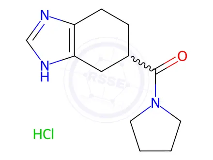 Chemical structure of Pyrrolidin-1-yl(4,5,6,7-tetrahydro-1H-benzo[d]imidazol-6-yl)methanone Hydrochloride
