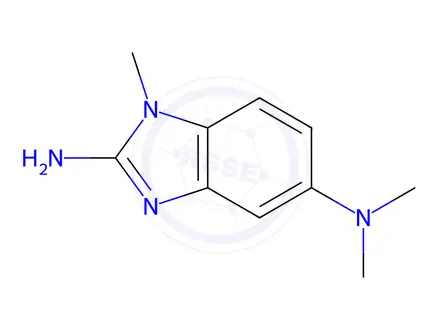 Chemical structure of Benzimidazole, 2-amino-5-(dimethylamino)-1-methyl-(8CI)