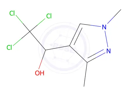 Chemical structure of 2,2,2-Trichloro-1-(1,3-dimethyl-1H-pyrazol-4-yl)ethanol
