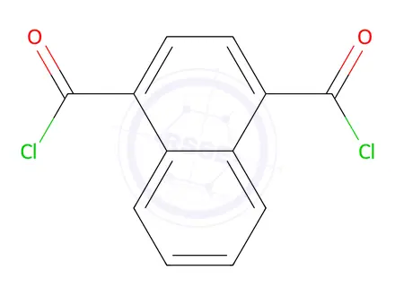 Chemical structure of naphthalene-1,4-dicarbonyl dichloride