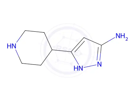 Chemical structure of 3-(piperidin-4-yl)-1H-pyrazol-5-amine