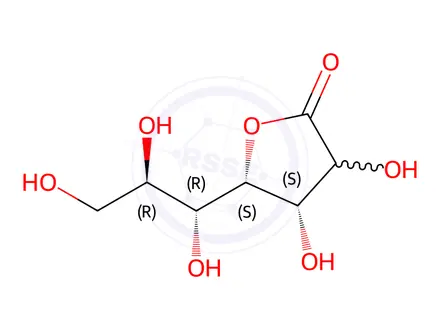 Chemical structure of D-Glucoheptono-1,4-lactone