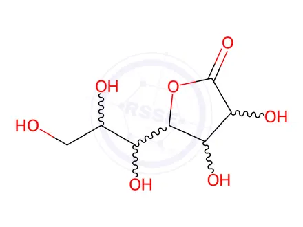 Chemical structure of 3,4-dihydroxy-5-(1,2,3-trihydroxypropyl)oxolan-2-one
