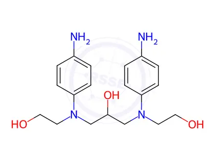 Chemical structure of HYDROXYPROPYLBIS(N-HYDROXYETHYL-PARA-PHENYLENEDIAMINE)