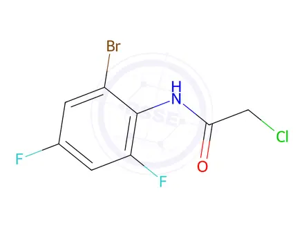 Chemical structure of N-(2-Bromo-4,6-difluorophenyl)-2-chloroacetamide