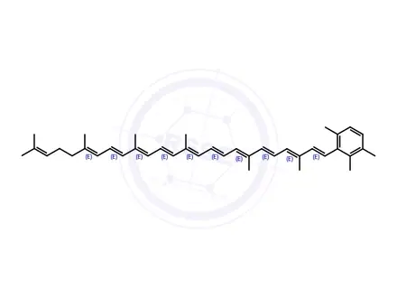 Chemical structure of φ,ψ-Carotene (2932-09-4)
