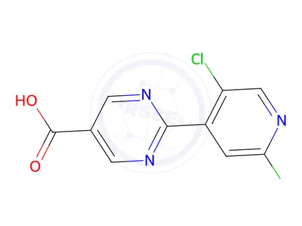 Chemical structure of 2-(2,5-Dichloropyridin-4-yl)pyrimidine-5-carboxylic acid