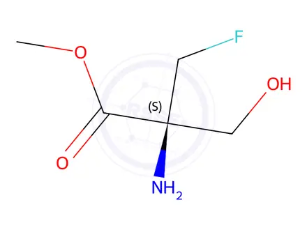 Chemical structure of Serine, 2-(fluoromethyl)-, methyl ester (9CI)