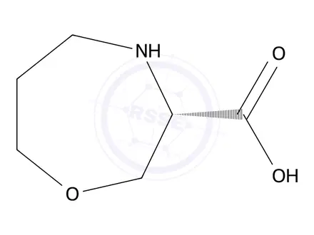 Chemical structure of (3S)-1,4-oxazepane-3-carboxylic acid