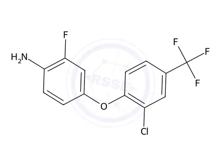 Chemical structure of 4-(2-Chloro-4-(trifluoromethyl)phenoxy)-2-fluoroaniline
