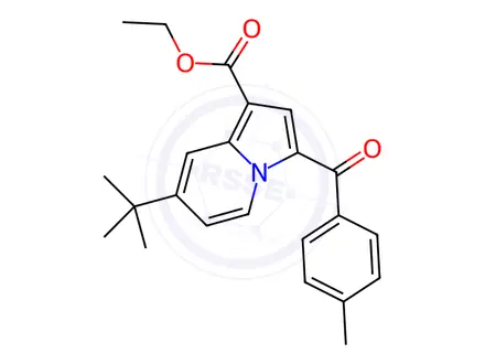 Chemical structure of Ethyl 7-(tert-butyl)-3-(4-methylbenzoyl)indolizine-1-carboxylate