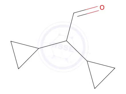 Chemical structure of 2,2-Dicyclopropylacetaldehyde