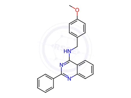 Chemical structure of N-(4-Methoxybenzyl)-2-phenylquinazolin-4-amine