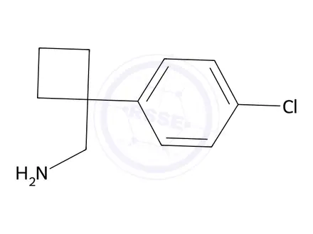 Chemical structure of 1-(4-Chlorophenyl)cyclobutanemethanamine