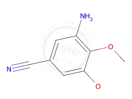 Chemical structure of 3-Amino-4,5-dimethoxybenzonitrile