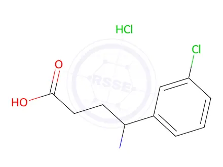 Chemical structure of 4-Amino-4-(3-chloro-phenyl)-butyric acid hydrochloride