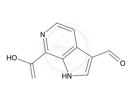 Chemical structure of 3-Formyl-6-azaindole-7-carboxylic acid