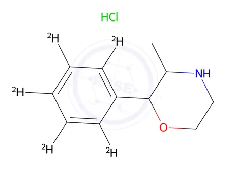 Chemical structure of Phenmetrazine-D5 HCl