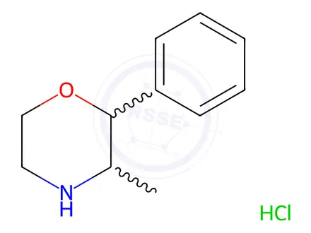 Chemical structure of Phenmetrazine Hydrochloride