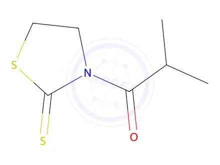 Chemical structure of 1-Propanone, 2-methyl-1-(2-thioxo-3-thiazolidinyl)-