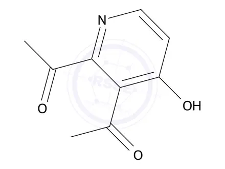Chemical structure of 1,1'-(4-Hydroxypyridine-2,3-diyl)bis(ethan-1-one)