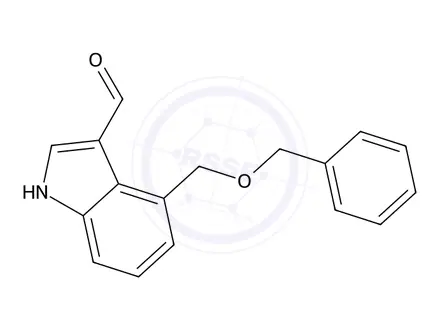 Chemical structure of 4-((Benzyloxy)methyl)-1H-indole-3-carbaldehyde