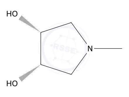 Chemical structure of (3S,4R)-1-methylpyrrolidine-3,4-diol