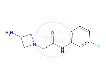 Chemical structure of 2-(3-aminoazetidin-1-yl)-n-(3-fluorophenyl)acetamide