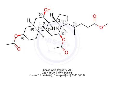 Chemical structure of Cholic Acid Impurity 70