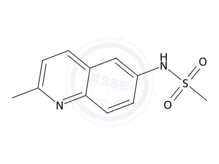 Chemical structure of N-(2-methylquinolin-6-yl)methanesulfonamide