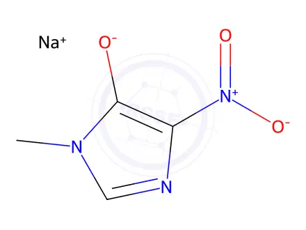 Chemical structure of 5-Hydroxy-1-methyl-4-nitroimidazole Sodium Salt (>90%)