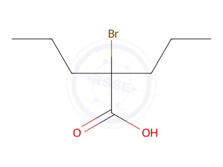 Chemical structure of 2-bromo-2-propylpentanoic Acid